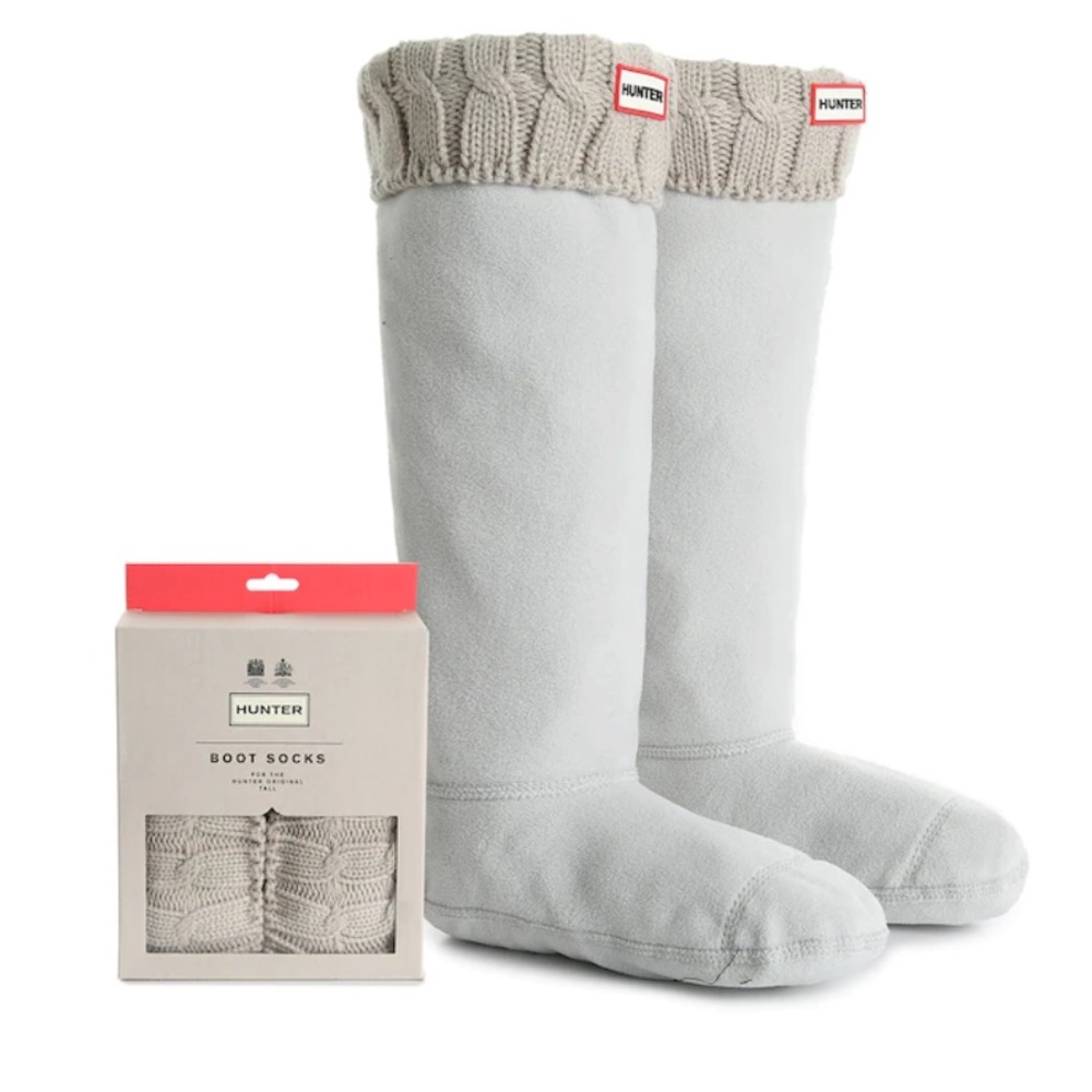 Hunter Boot Socks. Greige color. Size M